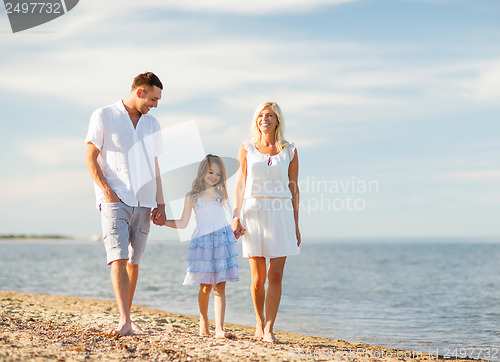 Image of happy family at the seaside