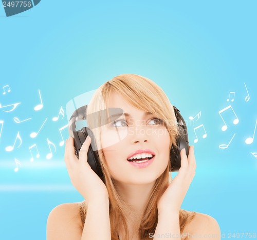 Image of happy girl with headphones
