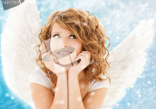 Image of happy teenage angel girl