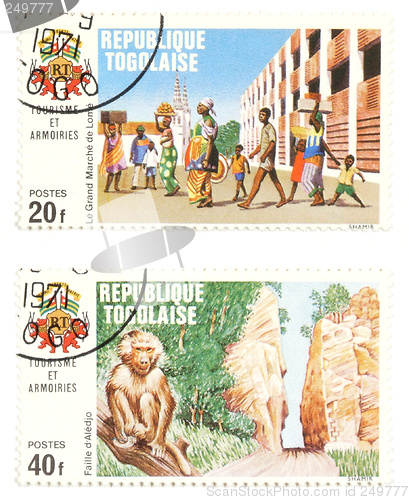 Image of Togo post stamps - exotic collectibles