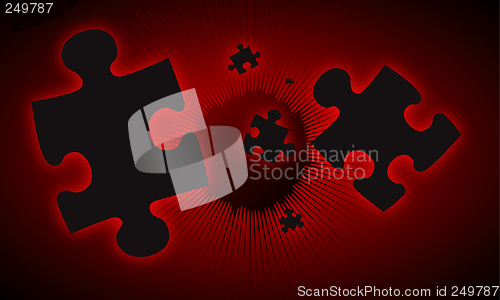 Image of red falling puzzle