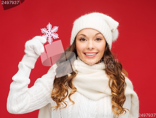 Image of woman with big snowflake