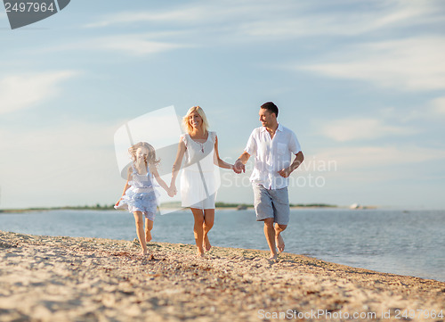 Image of happy family at the seaside