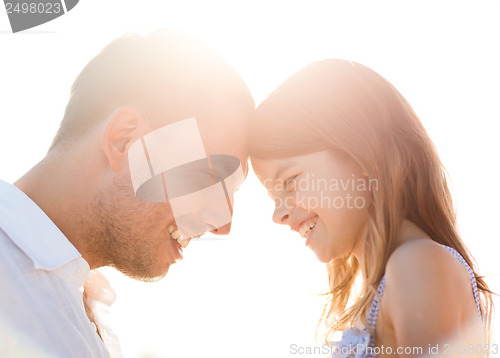 Image of happy father and child girl having fun