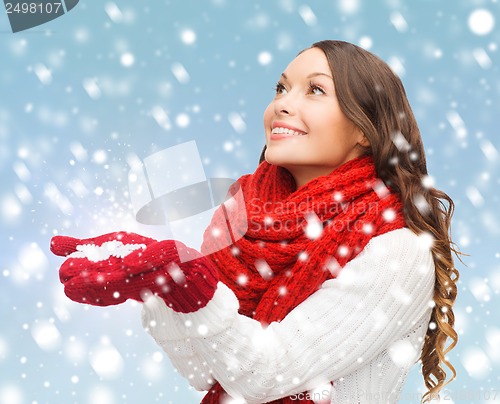 Image of woman with big snowflake