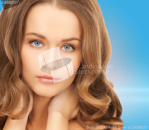 Image of beautiful woman with long hair