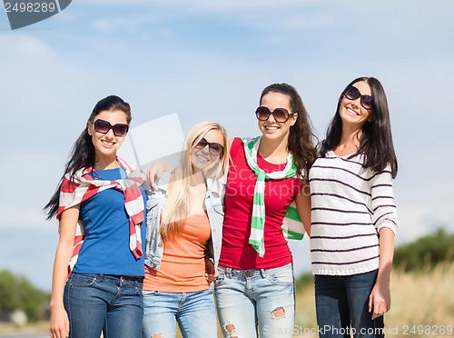 Image of beautiful teenage girls or young women having fun