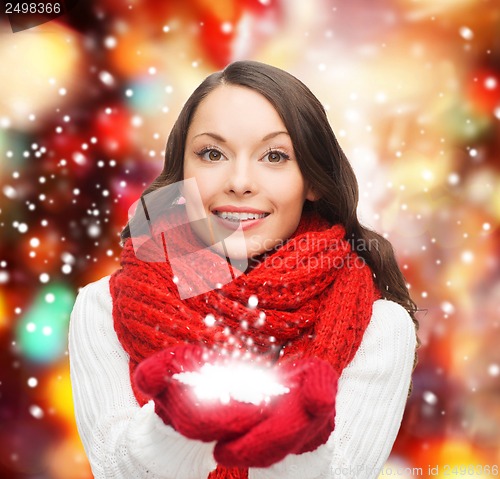 Image of woman with big snowflake