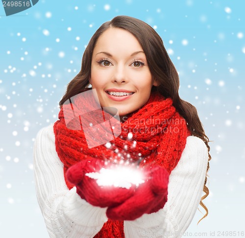 Image of woman with big snowflake