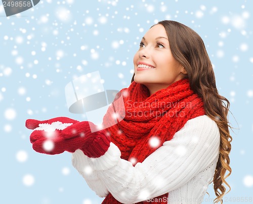 Image of woman with big snowflake