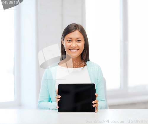 Image of businesswoman or student with tablet pc