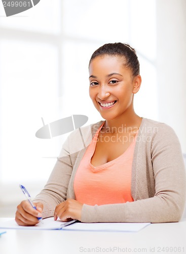 Image of international student studying in college