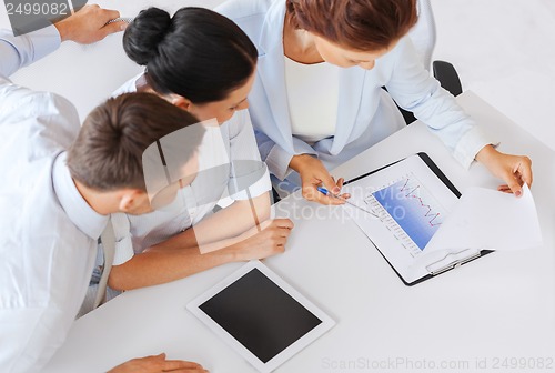 Image of business team having discussion in office