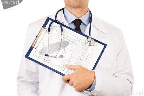 Image of Doctor holding clipboard