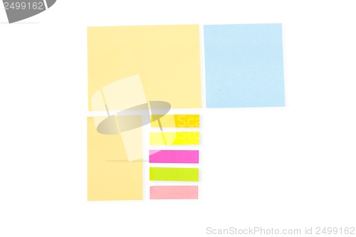 Image of empty color sticky notes