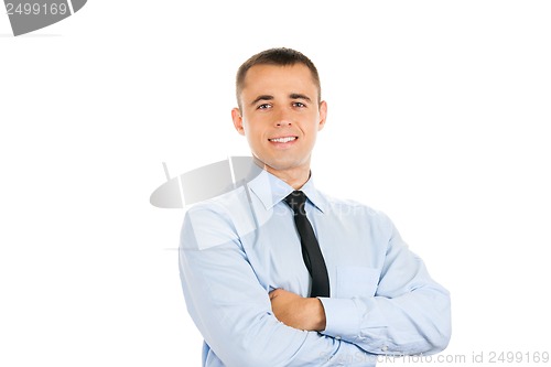 Image of Friendly and smiling businessman