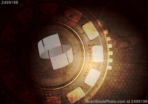 Image of Dark grunge technology vector background