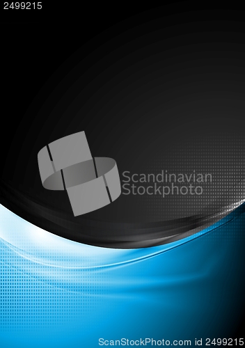 Image of Bright waves vector tech background
