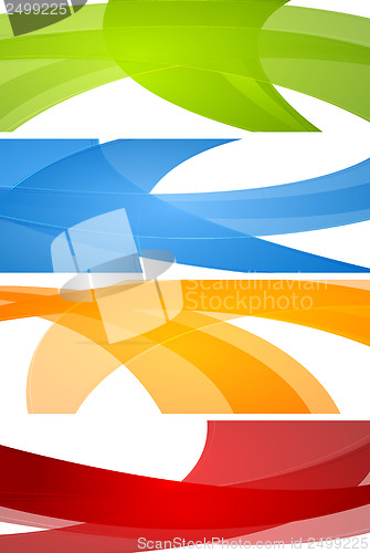 Image of Bright waves vector banners