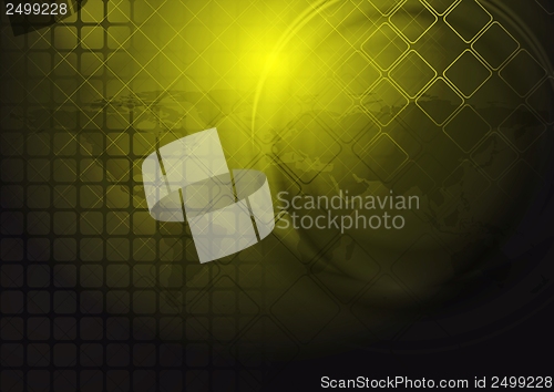 Image of Yellow hi-tech vector background