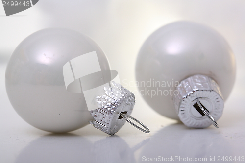 Image of christmas, christmas balls white