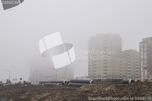 Image of fog in the city