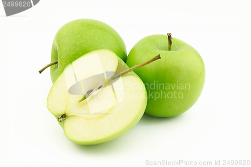 Image of Two apples and one half