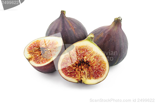Image of Two figs and two halves