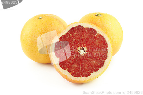 Image of Two grapefruits and half