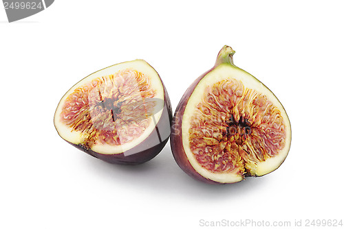 Image of Two halves of fig