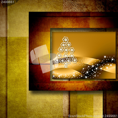 Image of Christmas tree postal card