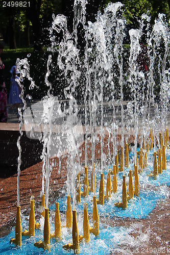 Image of jet of the water on the fiuntains