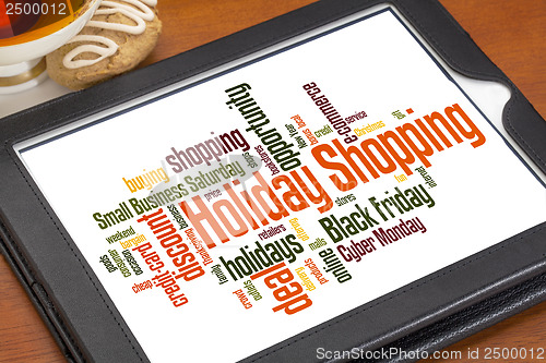 Image of holiday shopping word cloud