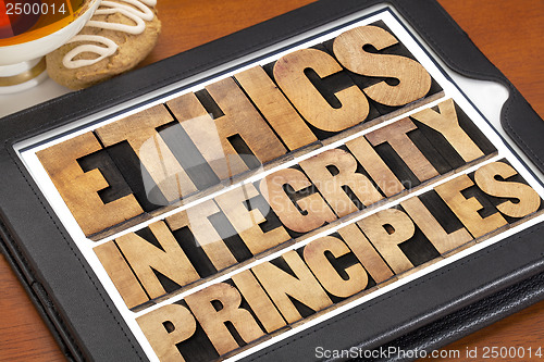 Image of ethics, integrity and principles