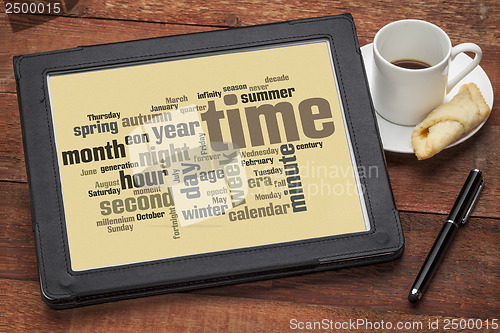 Image of time and calendar word cloud