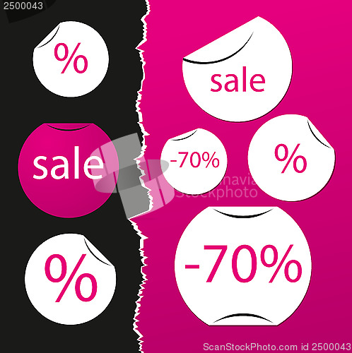 Image of sale stickers