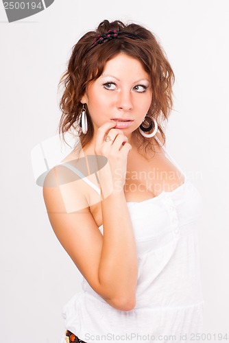 Image of glamorous redhead young woman