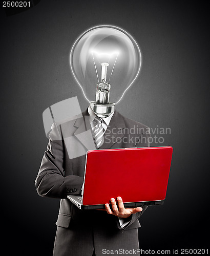 Image of Business Lamp Head Idea Man