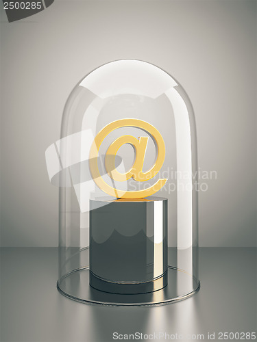 Image of email under a glass dome