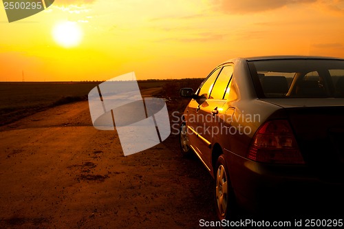 Image of Car Sunset