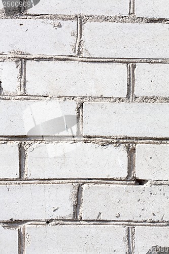 Image of White brick wall texture or background