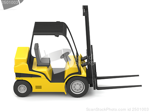 Image of Modern yellow forklift