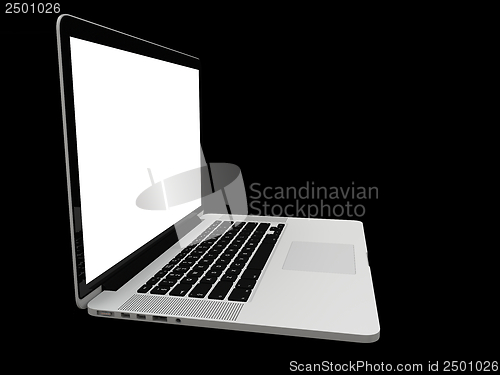 Image of Laptop with white screen