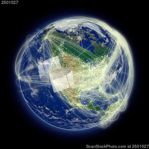 Image of Network over North America