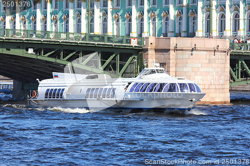 Image of meteor - hydrofoil boat in St. Petersburg