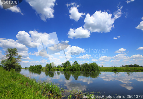 Image of beautiful summer lake landscape