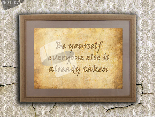 Image of Be yourself