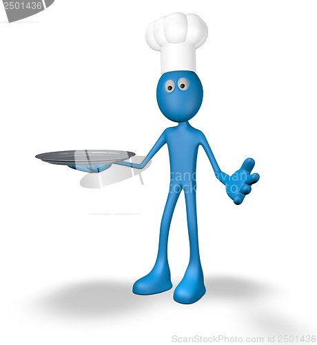 Image of cook and empty plate
