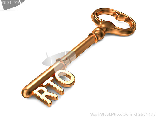 Image of RTO - Golden Key. Business Concept.