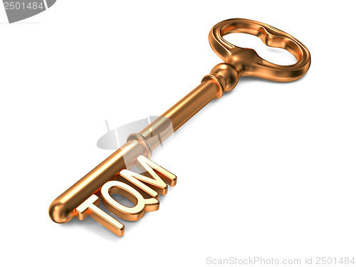 Image of TQM - Golden Key. Business Concept.